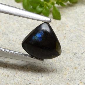 0.69 ct Multicolor Spectrolite Gemstone, Spectrolite Gem in Pear Cabochon Shape for Sale.