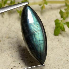 2.27 ct Multicolor Spectrolite Gemstone, Spectrolite Gem in Marquise Cabochon Shape for Sale.