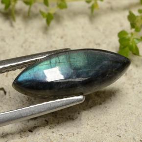 2.27 ct Multicolor Spectrolite Stone, Natural Spectrolite in Marquise Cabochon Shape for Sale