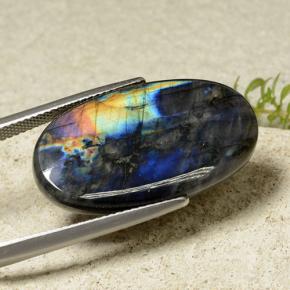 Spectrolite Gemstone in 27.3 x 15.3 mm Size for Sale, Spectrolite Stone in Multicolor Color