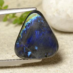 4.19 ct Multicolor Spectrolite Gemstone, Spectrolite Gem in Trillion Cabochon Shape for Sale.