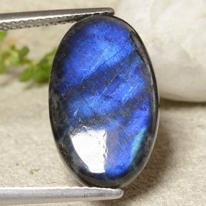 5.19 ct Multicolor Spectrolite Gemstone, Spectrolite Gem in Oval Cabochon Shape for Sale.