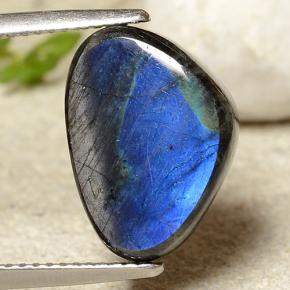 6.88 ct Multicolor Spectrolite Gemstone, Spectrolite Gem in Shark Fin Cabochon Shape for Sale.