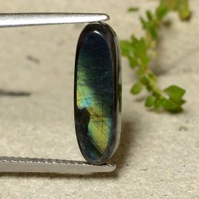 2.54 ct Multicolor Spectrolite Gemstone, Spectrolite Gem in Oval Cabochon Shape for Sale.