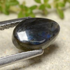 0.81 ct Multicolor Spectrolite Stone, Natural Spectrolite in Pear Cabochon Shape for Sale
