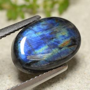 Spectrolite Gemstone in 12.2 x 8.4 mm Size for Sale, Spectrolite Stone in Multicolor Color