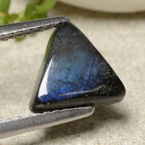 1.57 ct Multicolor Spectrolite Gemstone, Spectrolite Gem in Trillion Cabochon Shape for Sale.