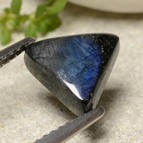 1.57 ct Multicolor Spectrolite Stone, Natural Spectrolite in Trillion Cabochon Shape for Sale