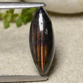 1.32 ct Multicolor Spectrolite Gemstone, Spectrolite Gem in Marquise Cabochon Shape for Sale.