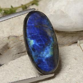 5.96 ct Multicolor Spectrolite Gemstone, Spectrolite Gem in Oval Cabochon Shape for Sale.