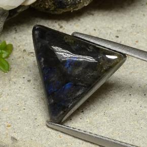 4.53 ct Multicolor Spectrolite Stone, Natural Spectrolite in Trillion Cabochon Shape for Sale