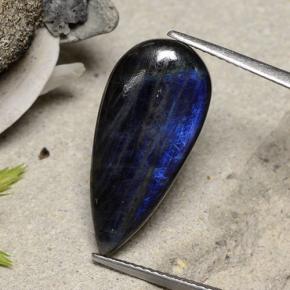 5.40 ct Multicolor Spectrolite Gemstone, Spectrolite Gem in Pear Cabochon Shape for Sale.