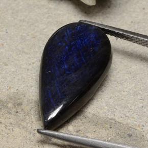 6.53 ct Multicolor Spectrolite Stone, Natural Spectrolite in Pear Cabochon Shape for Sale