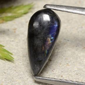 0.91 ct Multicolor Spectrolite Gemstone, Spectrolite Gem in Pear Cabochon Shape for Sale.