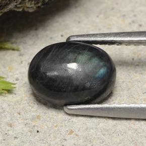 1.49 ct Multicolor Spectrolite Stone, Natural Spectrolite in Oval Cabochon Shape for Sale