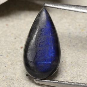 1.74 ct Multicolor Spectrolite Gemstone, Spectrolite Gem in Pear Cabochon Shape for Sale.