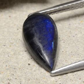 1.74 ct Multicolor Spectrolite Stone, Natural Spectrolite in Pear Cabochon Shape for Sale