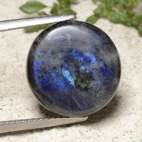 6.72 ct Multicolor Spectrolite Gemstone, Spectrolite Gem in Round Cabochon Shape for Sale.