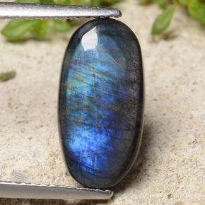 2.54 ct Multicolor Spectrolite Gemstone, Spectrolite Gem in Oval Cabochon Shape for Sale.