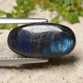 2.54 ct Multicolor Spectrolite Stone, Natural Spectrolite in Oval Cabochon Shape for Sale
