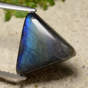 4.03 ct Multicolor Spectrolite Stone, Natural Spectrolite in Trillion Cabochon Shape for Sale