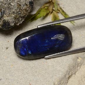 6.49 ct Multicolor Spectrolite Stone, Natural Spectrolite in Cushion Cabochon Shape for Sale