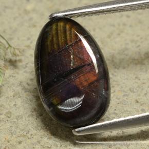 3.17 ct Multicolor Spectrolite Gemstone, Spectrolite Gem in Oval Cabochon Shape for Sale.
