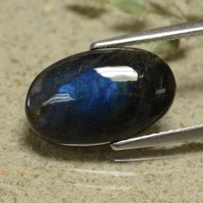 3.22 ct Multicolor Spectrolite Stone, Natural Spectrolite in Oval Cabochon Shape for Sale