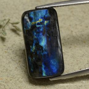 13.18 ct Multicolor Spectrolite Gemstone, Spectrolite Gem in Cushion Cabochon Shape for Sale.