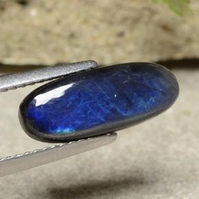 2.03 ct Multicolor Spectrolite Stone, Natural Spectrolite in Oval Cabochon Shape for Sale