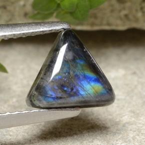 1.29 ct Multicolor Spectrolite Gemstone, Spectrolite Gem in Trillion Cabochon Shape for Sale.