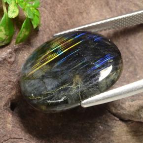 Spectrolite Gemstone in 19.9 x 15.9 mm Size for Sale, Spectrolite Stone in Multicolor Color