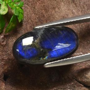 5.07 ct Multicolor Spectrolite Stone, Natural Spectrolite in Oval Cabochon Shape for Sale