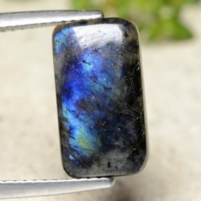 3.36 ct Multicolor Spectrolite Gemstone, Spectrolite Gem in Cushion Cabochon Shape for Sale.