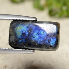 3.36 ct Multicolor Spectrolite Stone, Natural Spectrolite in Cushion Cabochon Shape for Sale