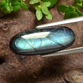 4.18 ct Multicolor Spectrolite Stone, Natural Spectrolite in Oval Cabochon Shape for Sale