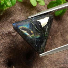 3.07 ct Multicolor Spectrolite Stone, Natural Spectrolite in Trillion Cabochon Shape for Sale