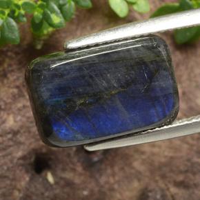 6.10 ct Multicolor Spectrolite Stone, Natural Spectrolite in Cushion Cabochon Shape for Sale