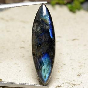 7.52 ct Multicolor Spectrolite Gemstone, Spectrolite Gem in Marquise Cabochon Shape for Sale.