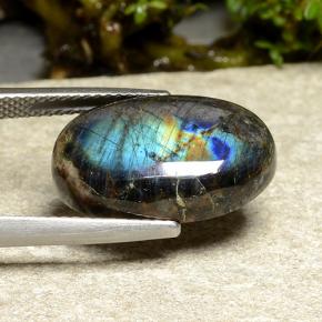 Spectrolite Gemstone in 18.1 x 11.9 mm Size for Sale, Spectrolite Stone in Multicolor Color