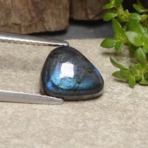 1.87 ct Multicolor Spectrolite Stone, Natural Spectrolite in Pear Cabochon Shape for Sale
