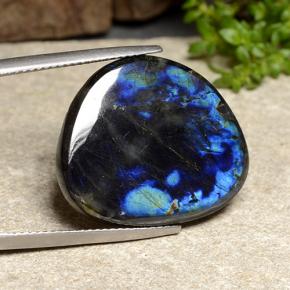 12.68 ct Multicolor Spectrolite Stone, Natural Spectrolite in Fancy Cabochon Shape for Sale