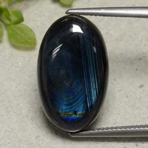 12.68 ct Multicolor Spectrolite Gemstone, Spectrolite Gem in Oval Cabochon Shape for Sale.