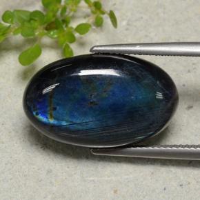 12.68 ct Multicolor Spectrolite Stone, Natural Spectrolite in Oval Cabochon Shape for Sale