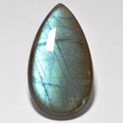 Multicolor Espectrolita Gema - 20.2ct Cabujón Pera (ID: 494241)