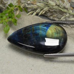 Spectrolite Gemstone in 28.9 x 16.6 mm Size for Sale, Spectrolite Stone in Multicolor Color