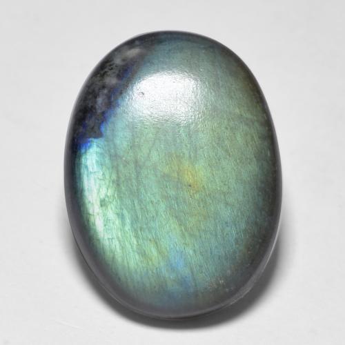 Multicolor Spectrolite Gem - 9.4ct Oval Cabochon (ID: 494248)