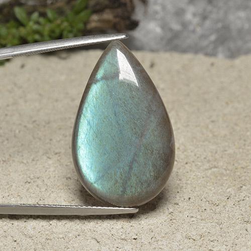 Multicolor Espectrolita Gema - 19.3ct Cabujón Pera (ID: 494261)