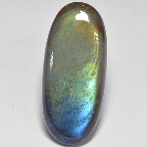 Многоцветный Спектролит Камень - 13.3ct Овал Кабошон (ID: 512192)