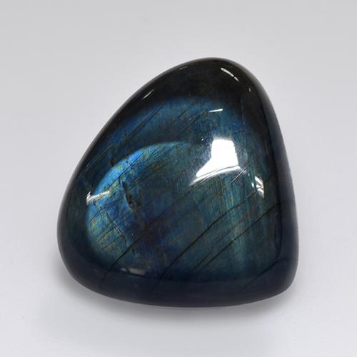 9.77 ct Multicolor Spectrolite Stone, Natural Spectrolite in Pear Cabochon Shape for Sale